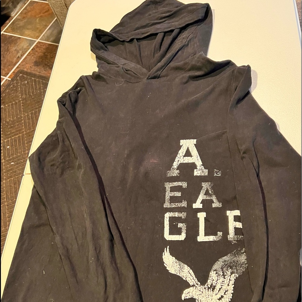Vintage American Eagle- hooded long sleeve tee